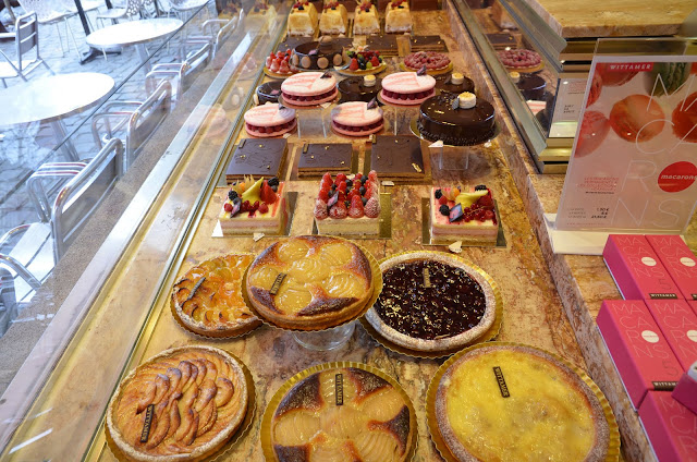Assorted tarts at the front window display