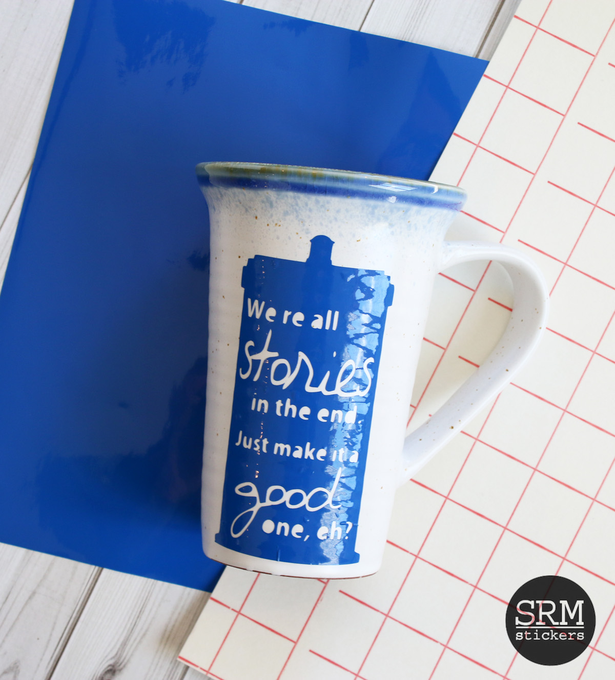 SRM Stickers Dishwasher Safe Tardis Mug by Samantha