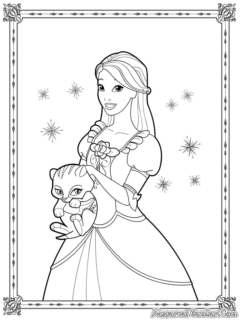 Mewarnai Gambar Barbie And 12 Dancing Princesses