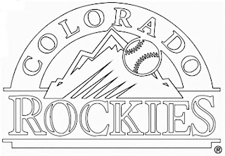 Escudo de los rockies de colorado para colorear