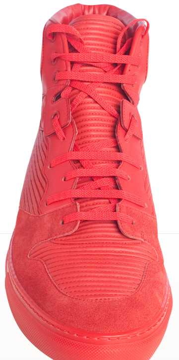 The Sneakerhead Wore Red: Balenciaga Pleated High Top | SHOEOGRAPHY