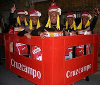 disfraz grupal casillero de cervezas