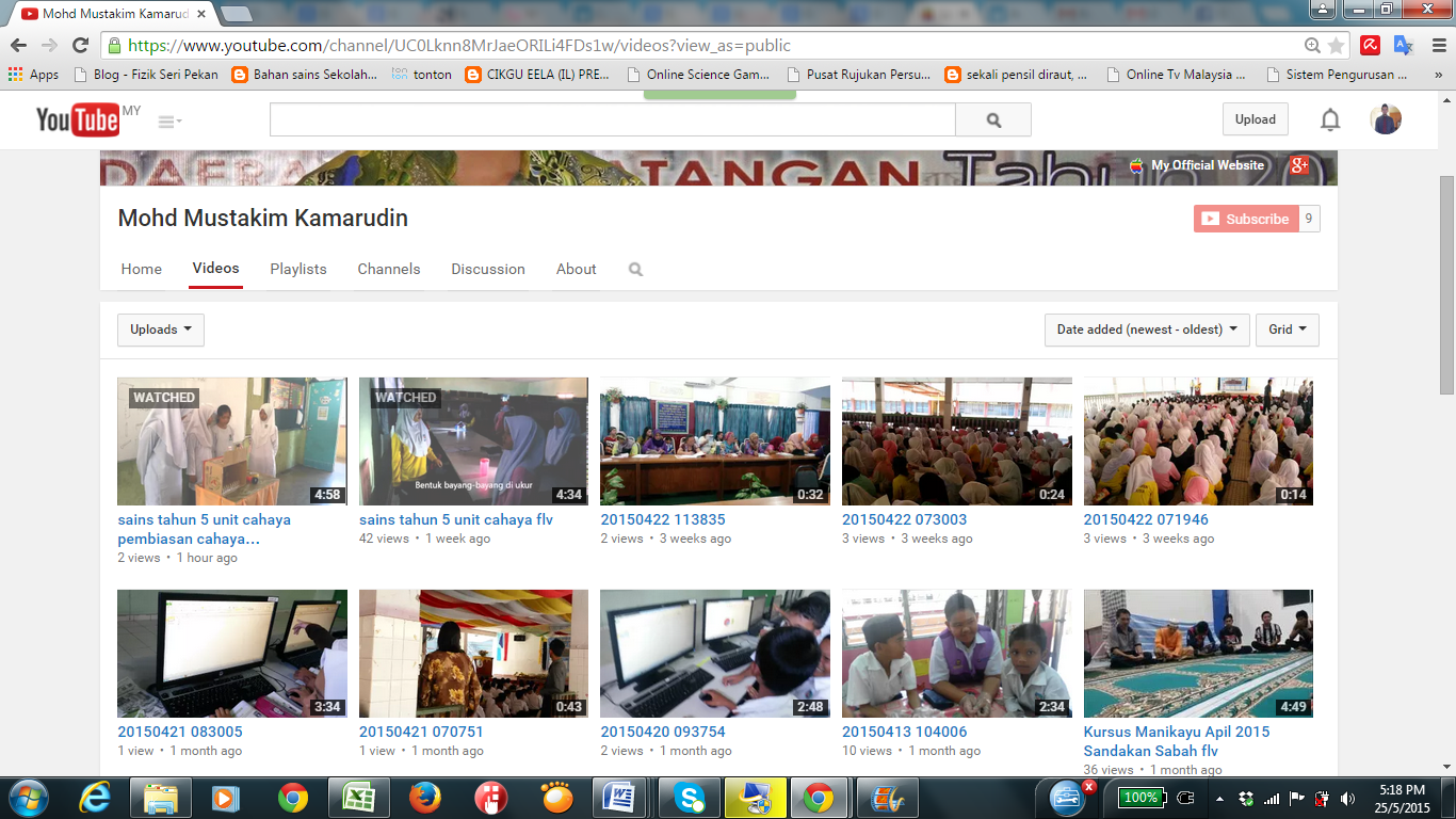 My Youtube Cikgu Mustakim