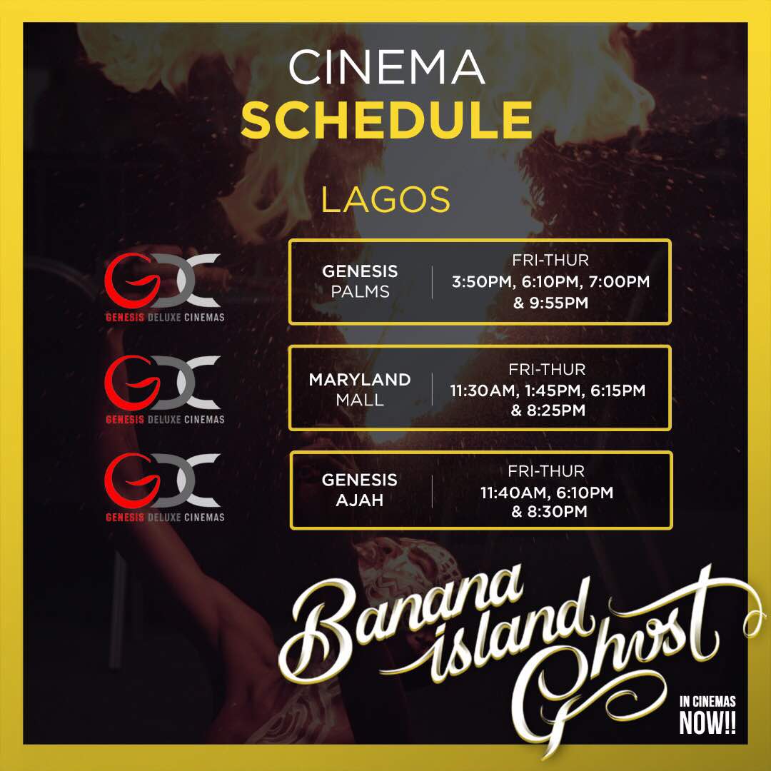 Cinema Schedule For Banana Island Ghost CINEMA SHED