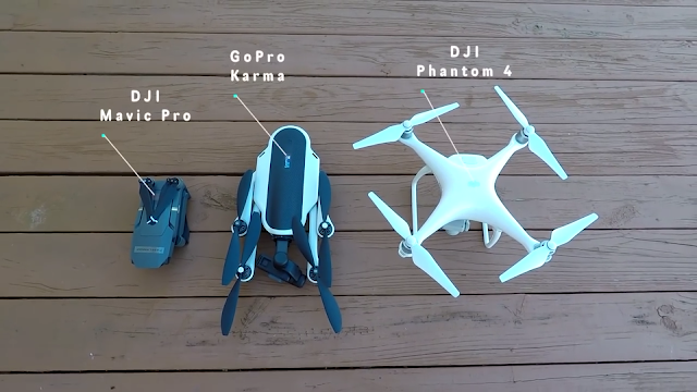 Persaingan Drone Premium DJI Phantom 4 VS Mavic VS Gopro Karma