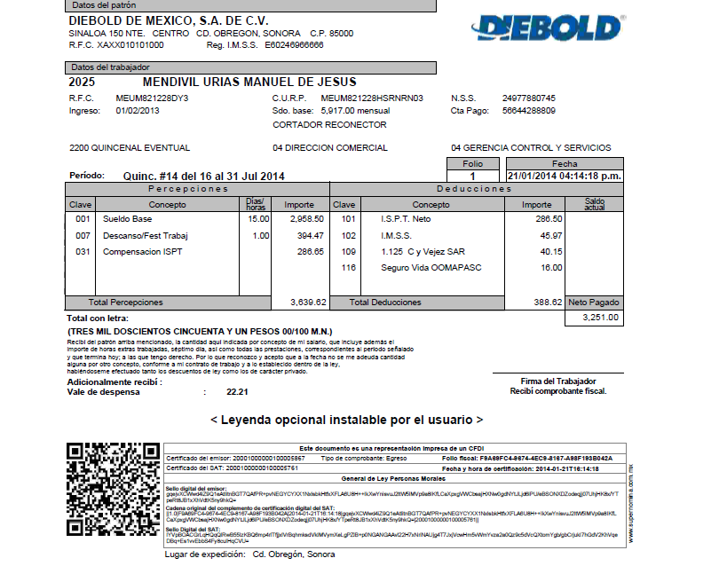 cp rosariog ejemplo de recibo de nomina timbrado ejemplo derecibo