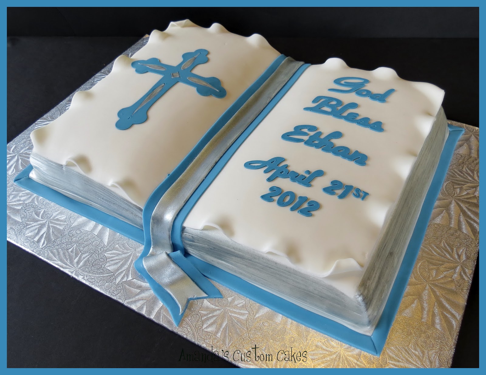 Amanda's Custom Cakes: Baptism Cake