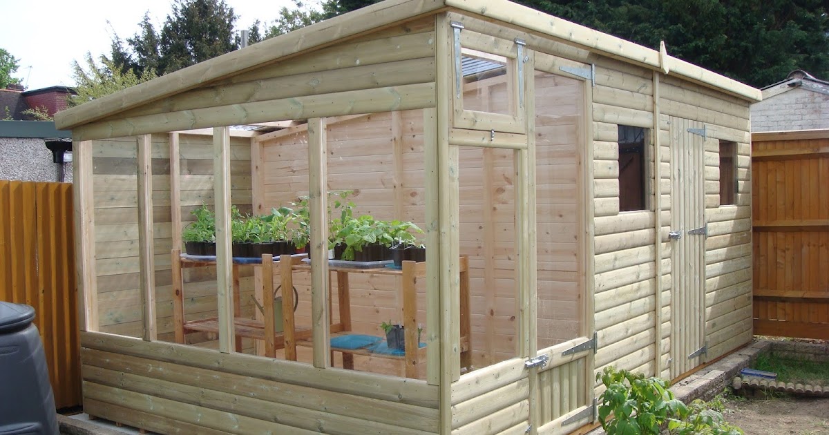 Veg patch from scratch: The new shed/greenhouse combo has arrived