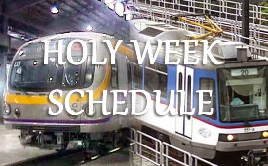 LRT, MRT and PNR Schedule on Holy Week 2015