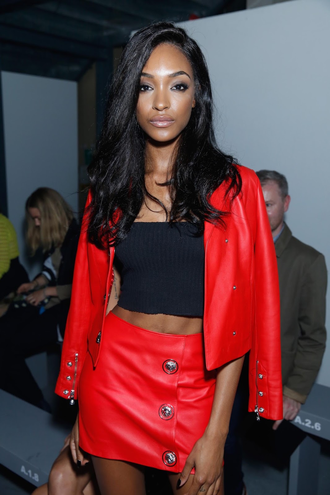 Lovely Ladies in Leather: Jourdan Dunn in a leather suit