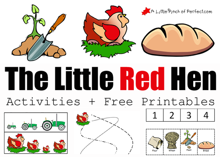 The Little Red Hen Activities and Free Printables - A Little Pinch of