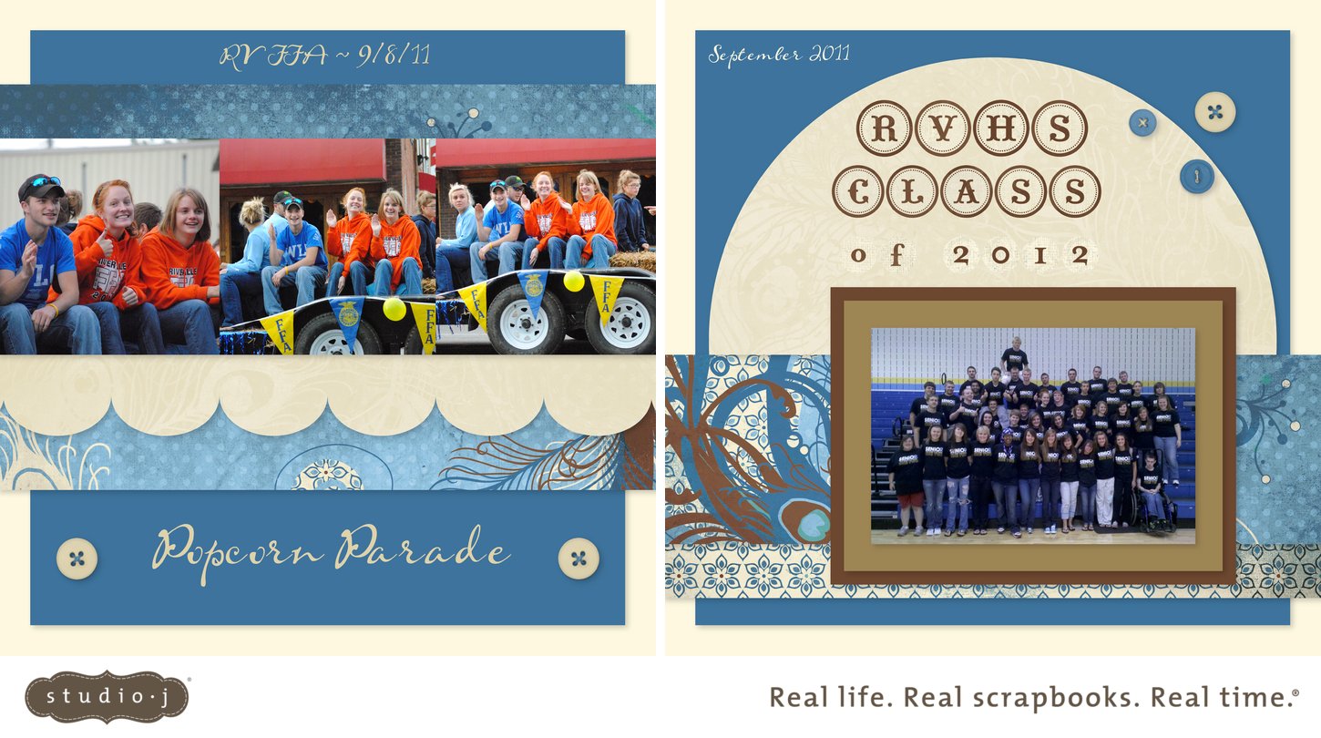 KE Kreations Senior Year Scrapbook pages 3 5