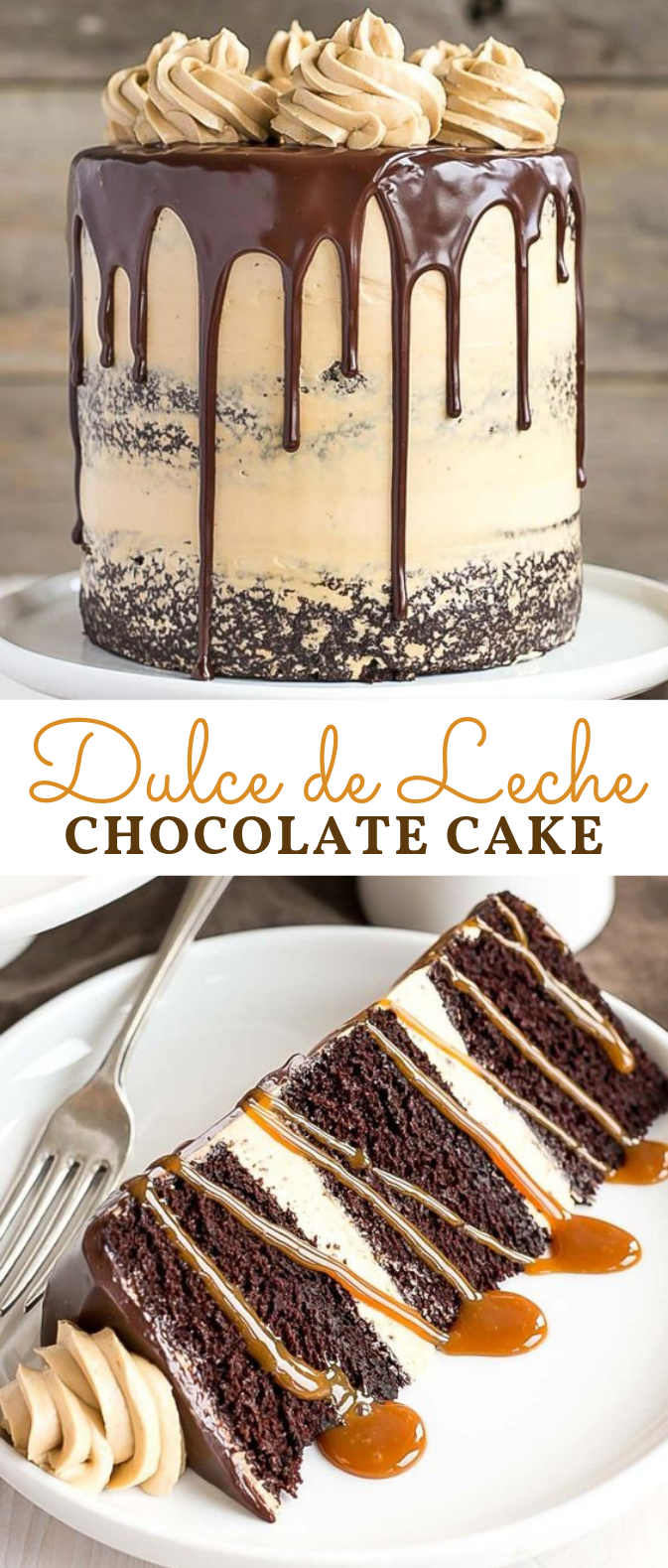 CHOCOLATE DULCE DE LECHE CAKE #Cake #Chocolate