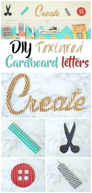 DIY Textured Cardboard Letters