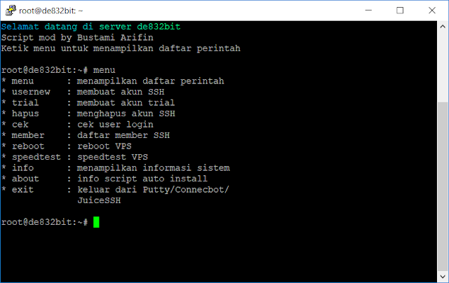 Script Auto Install SSH untuk VPS Debian 8 Jessie 32 Bit dan 64 Bit