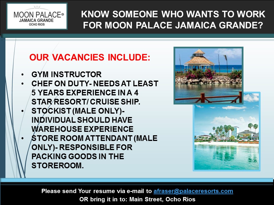 I Need A Job Jamaica Hospitality Vacancies
