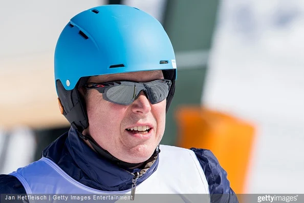 Prince Albert of Monaco poses for a picture during the Star Team for Children Charity Event on March 28, 2015 in Sexten, Italy.