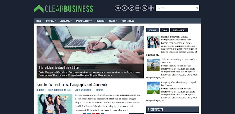 ClearBusiness Free Blogger Template
