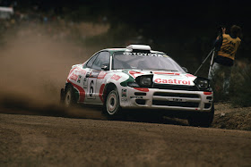 Toyota Celica ST185 GT-Four, kultowy model, legendarna rajdówka, japoński sportowy samochód, z napędem na cztery koła, szuter, rajdy, upalanie, OZ, AWD, 3S-GTE