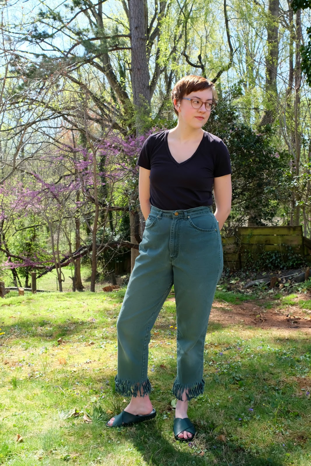 fashion revolution haulternative DIY fringed denim with smockwalker vintage fashion revolution haulternative DIY fringed denim with smockwalker vintage