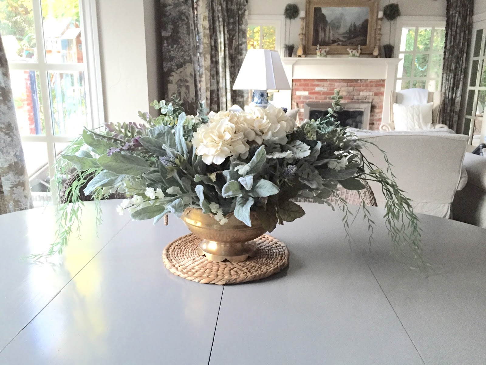 DIY Gorgeous Faux Floral Centerpiece Arrangement - Eleven Gables