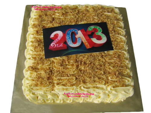 Carrot Cake with Edible Image year 2013