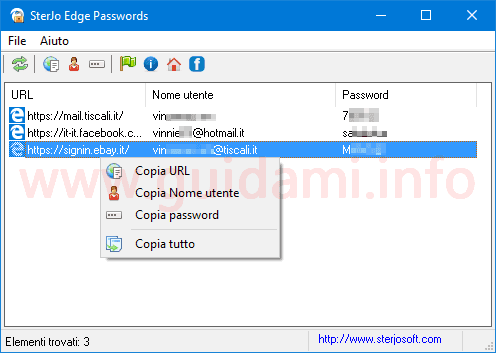 SterJo Edge Passwords per vedere password salvate in Microsoft Edge
