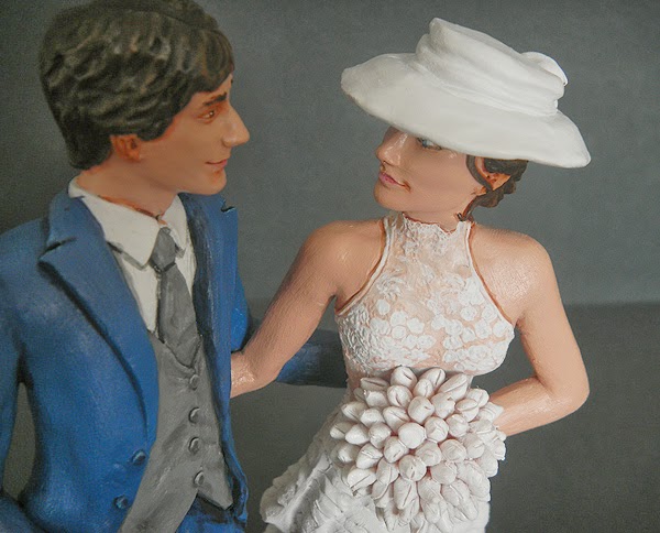 statuine sposi somiglianti vestiti personalizzati cake topper artistici orme magiche