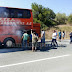 (EΛΛΑΔΑ)Φωτιά σε λεωφορείο του ΚΤΕΛ Θεσσαλονίκης Πανικός στην Εθνική 