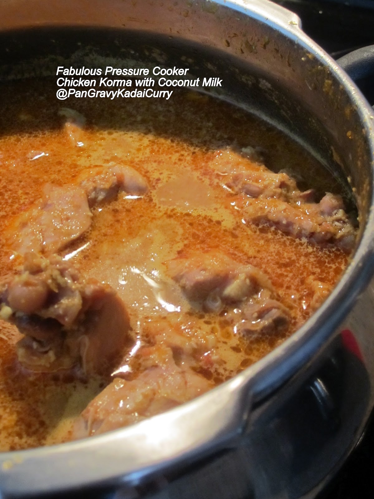 Pan Gravy Kadai Curry Pressure Cooker CoconutChicken Curry