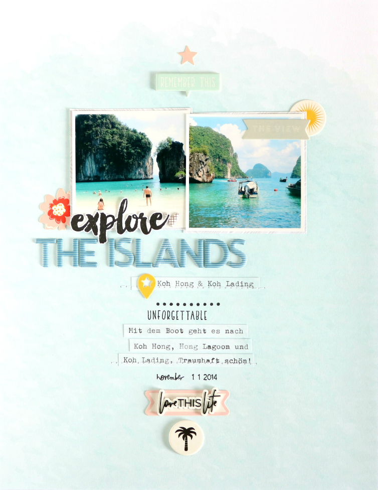 Explore The Islands | Scrapbooking Layout | Evelyn Wolff