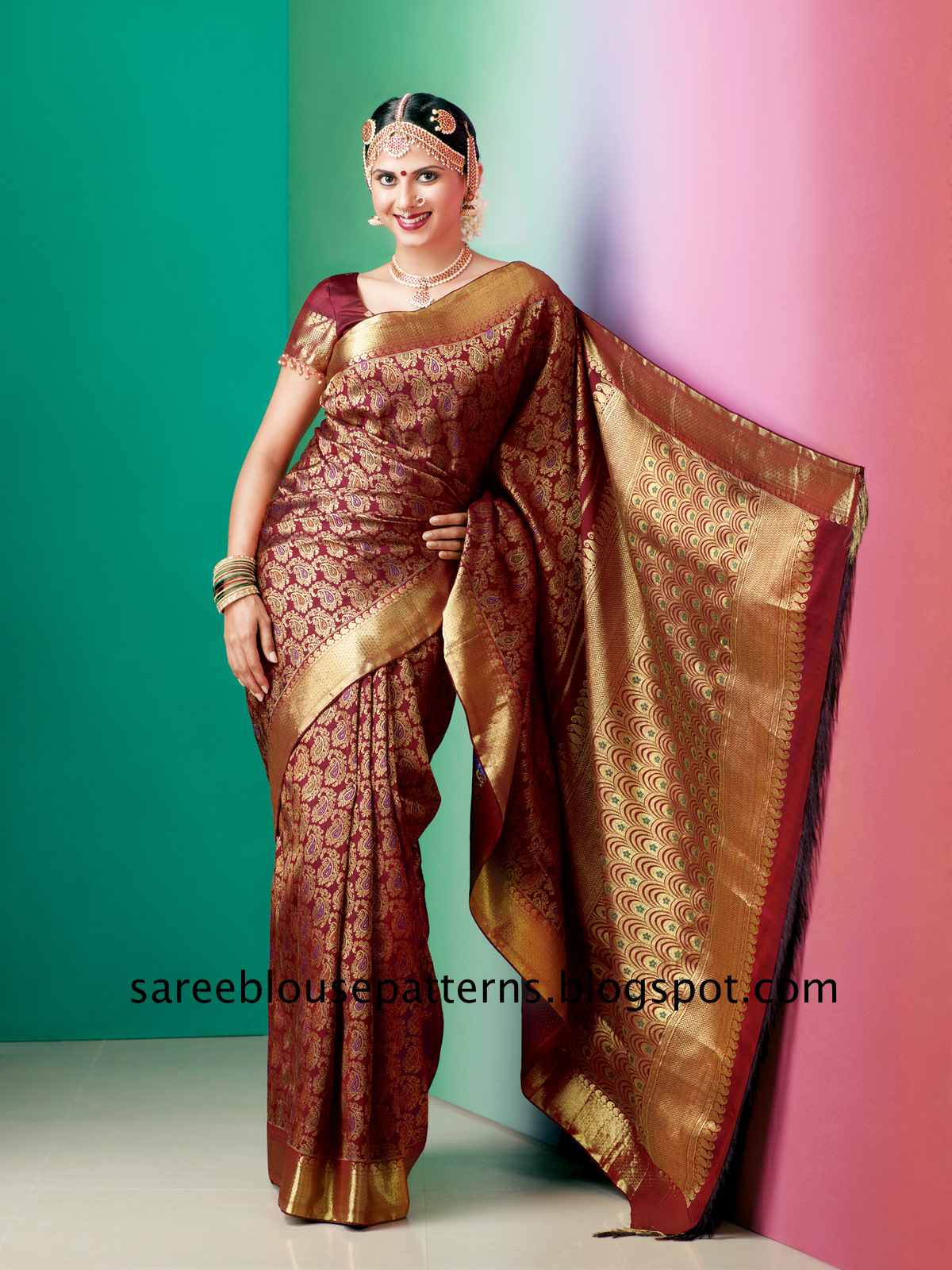 TELUGU WEB WORLD BRIDAL PATTU SILK SAREE NO WORDS TO SAY AWESOME