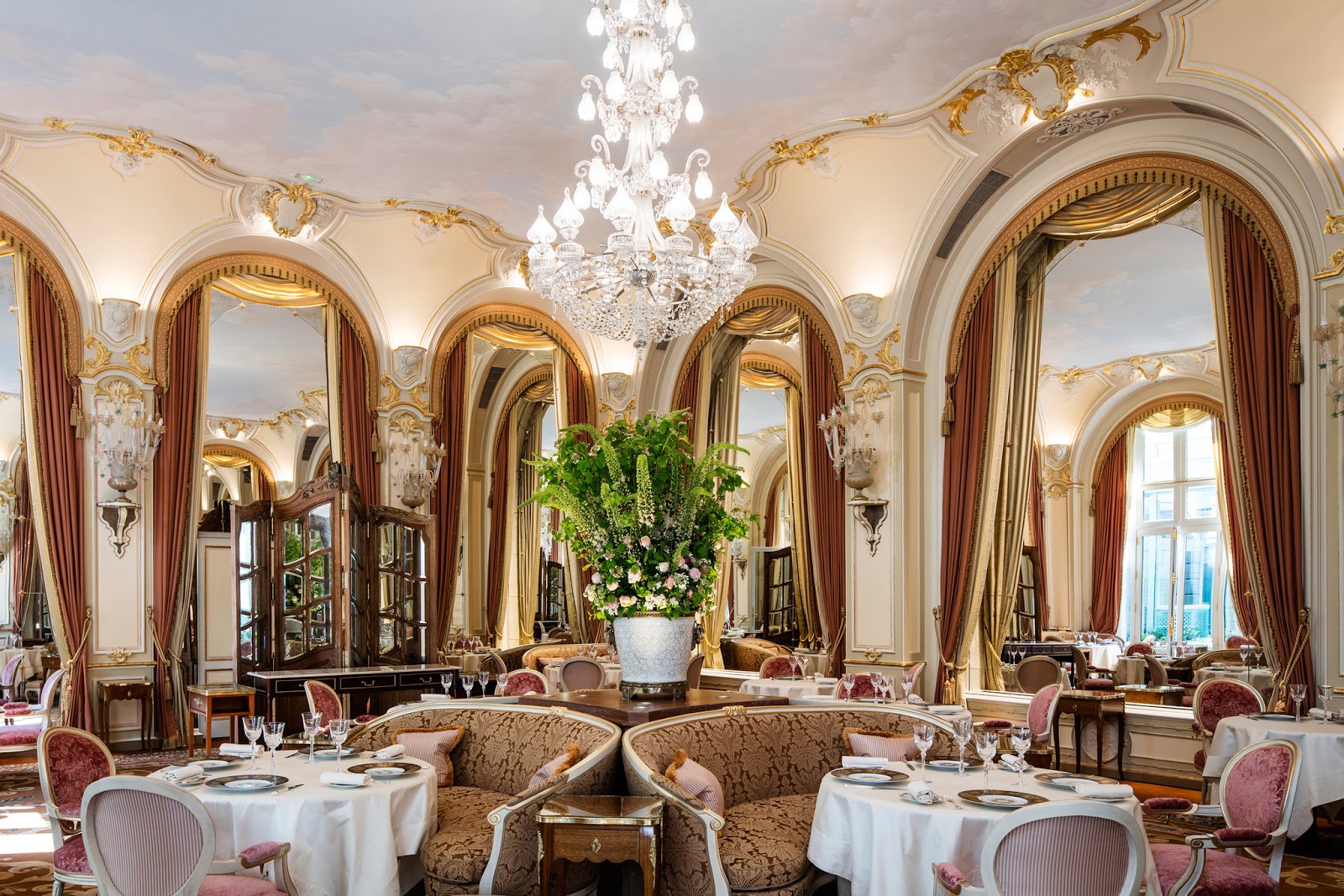 Dining area in renovated Ritz Paris
