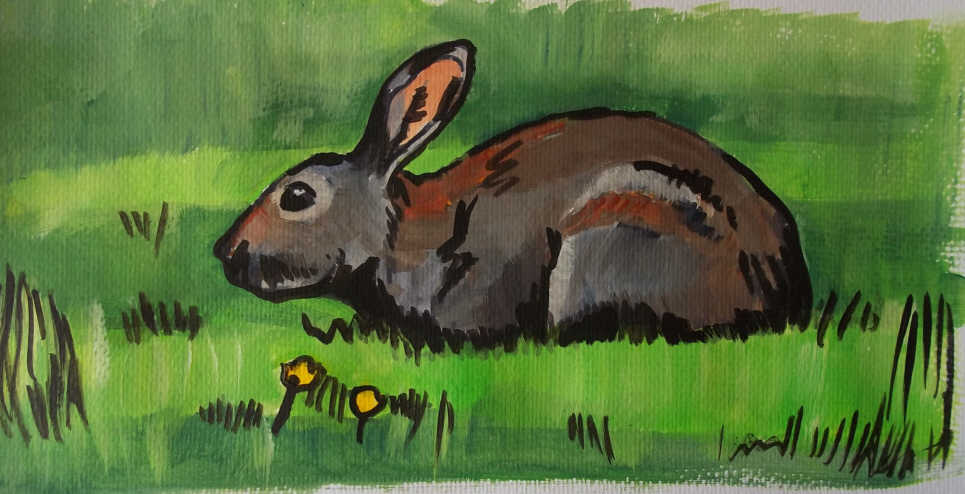 Amanda Bates' Art Blog: School Mural Project (Rabbits!)
