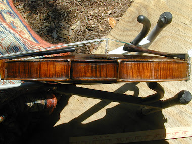 Old Cremona violin side view