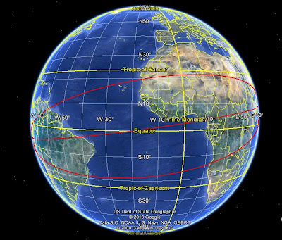 направления работы станций слежения индийского субконтинента за древними космодромами Южной Америки, схема