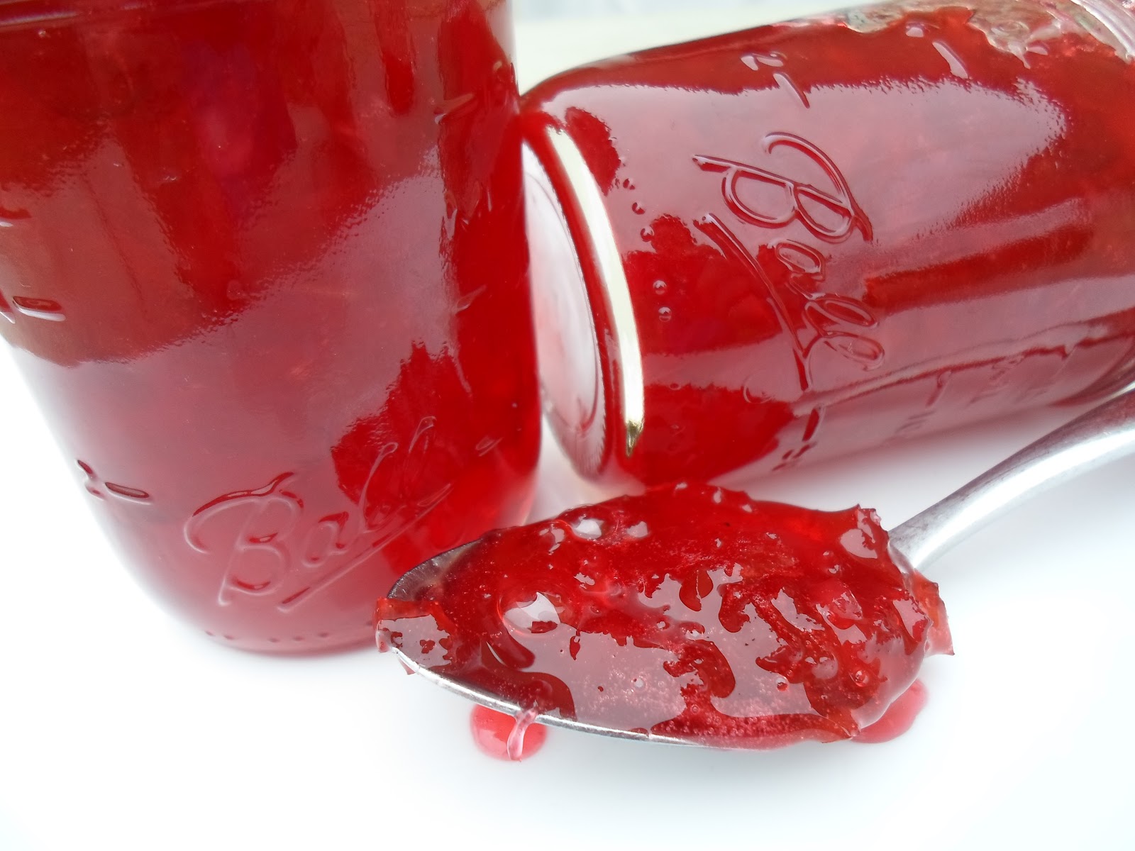 Happier Than A Pig In Mud Amish Rhubarb Jam with Cherry Jello and