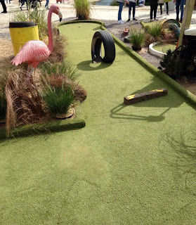 Crazy Mini Golf at Banksy's Dismaland Bemusement Park in Weston-super-Mare. Photo by Matt Dodd Crazy Mini Golf at Banksy's Dismaland Bemusement Park in Weston-super-Mare. Photo by Matt Dodd