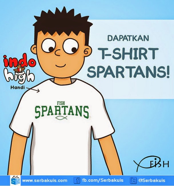 Kuis Instagram Fish Berhadiah 3 T-Shirt Spartans
