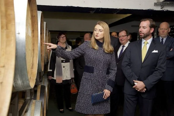 Prince Guillaume, Hereditary Grand Duke of Luxembourg and Stephanie, Hereditary Grand Duchess of Luxembourg visited the Bernard-Massard winery in Grevenmacher