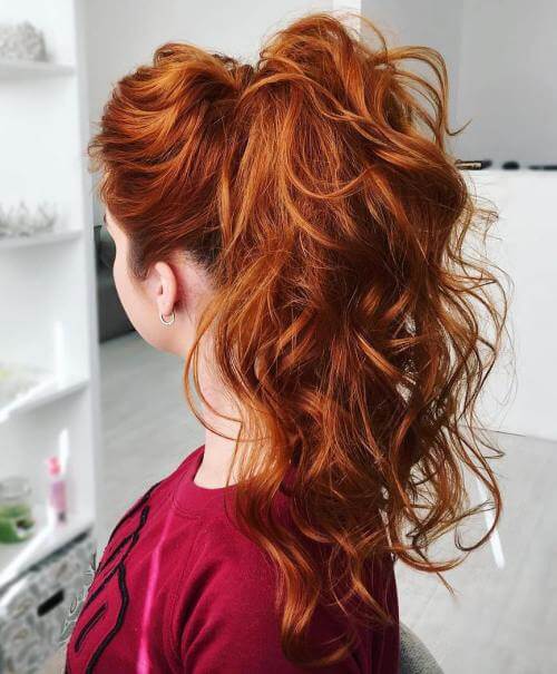 curly ponytail messy updos for long hair curly ,ponytail ,messy updos for long hair