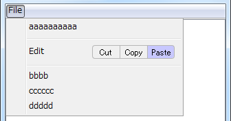 Java Swing Tips: Cut copy paste buttuns in the JMenuItem