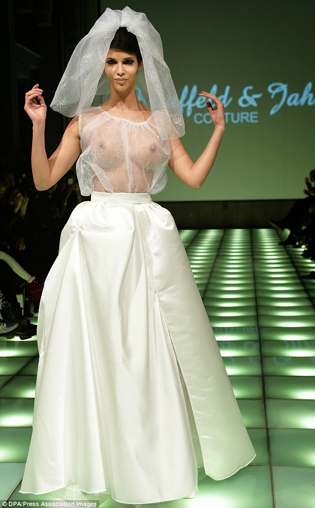 Note: THAT'S NOT A BRIDAL GOWN FOR CHURCH! MODELS SPORT ...