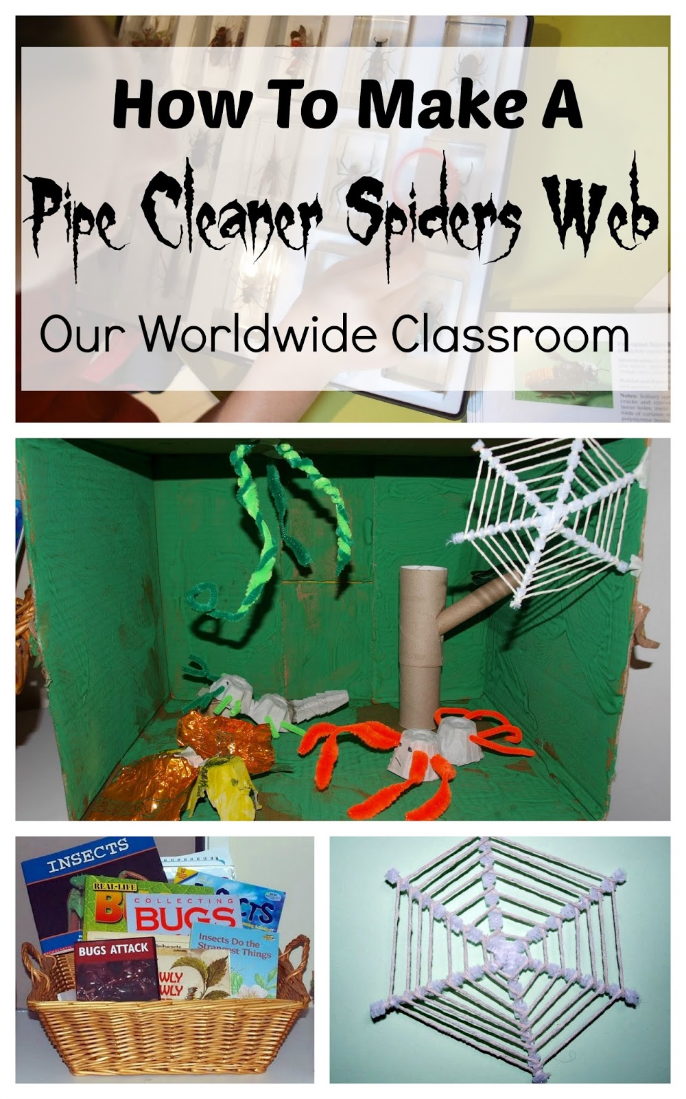 Our Worldwide Classroom Pipe Cleaner Spiders 