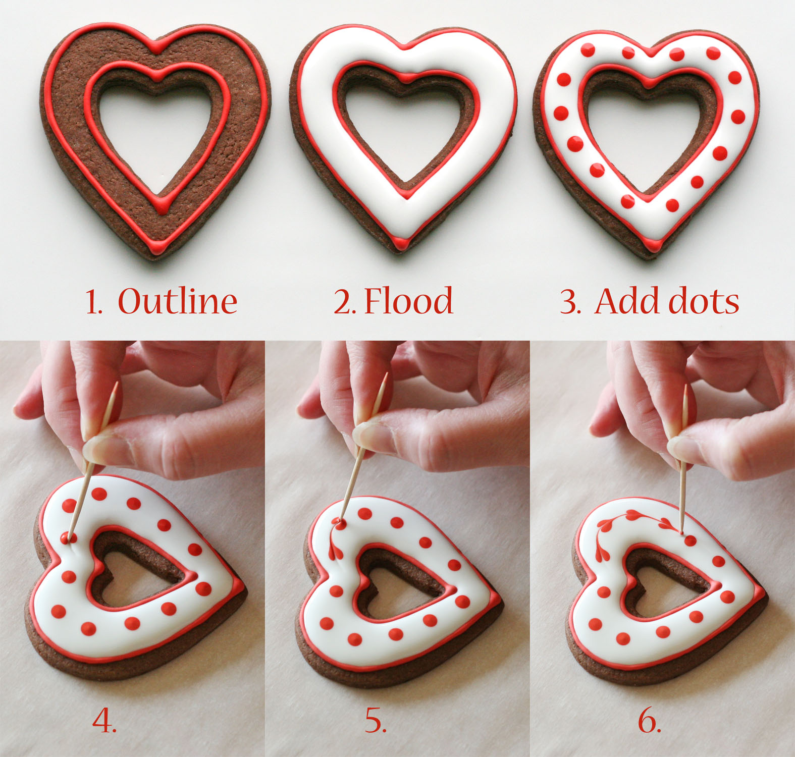 Simple Heart Valentine s Cookies Decorating How to Glorious Treats
