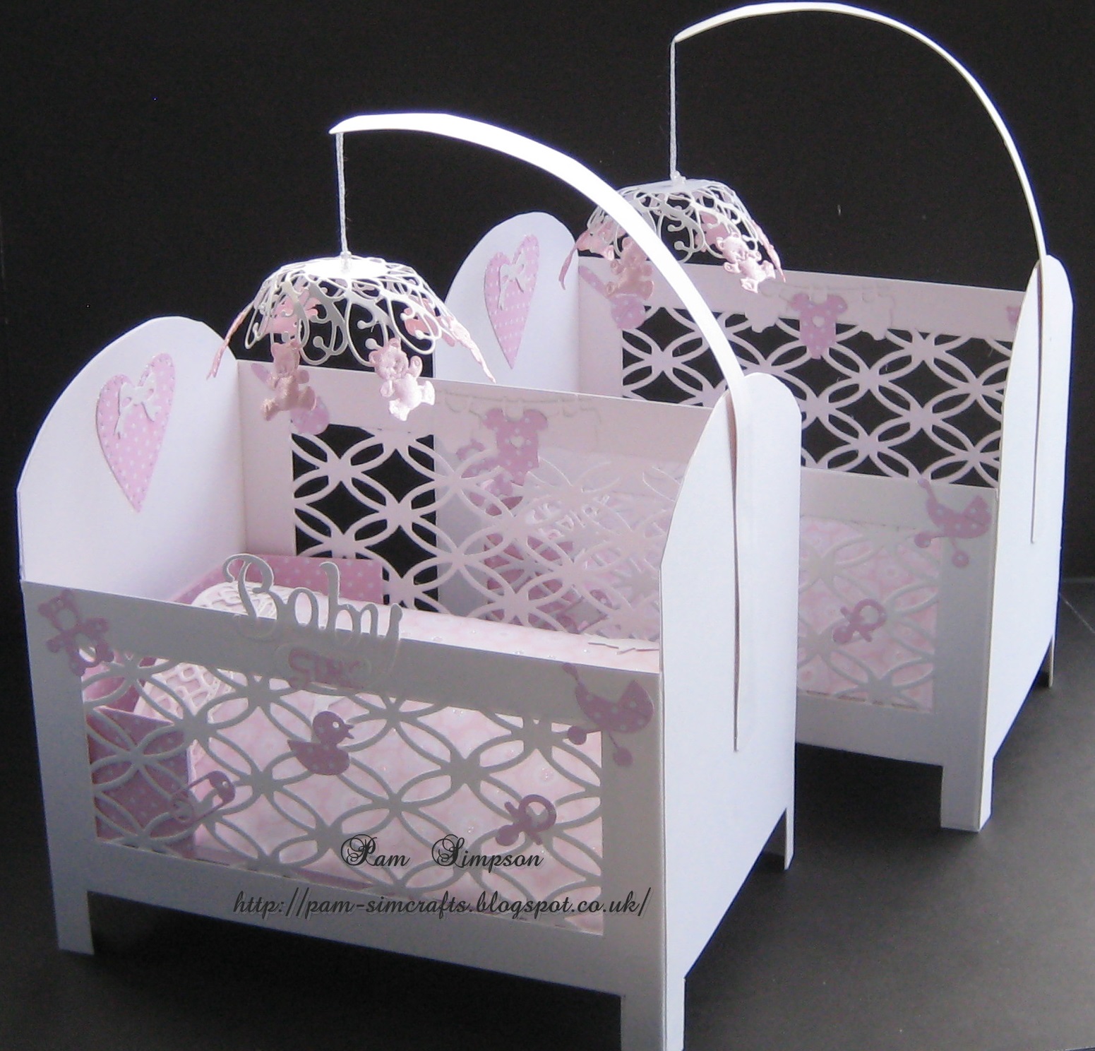 pamscrafts Two Baby Girl Cots.