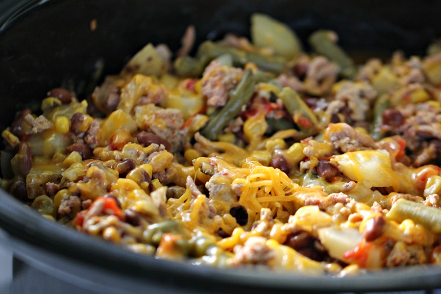 Gutsy Strong Slow Cooker Ground Turkey Cowboy Supper