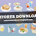 100 vetores de alimentos