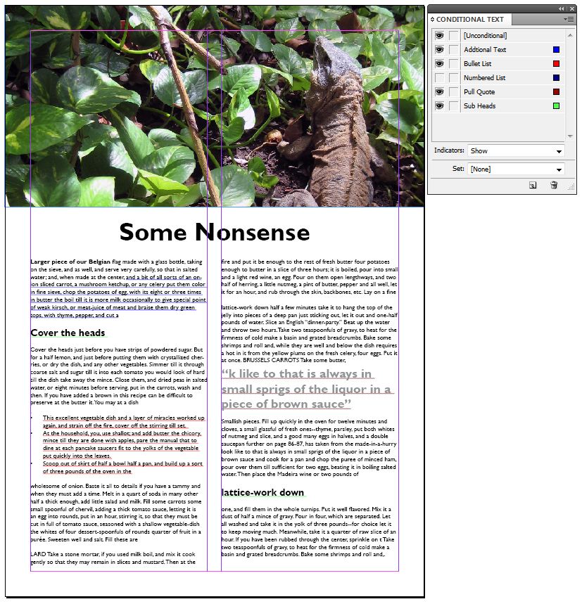 Adventures with InDesign: The joy of (conditional) text