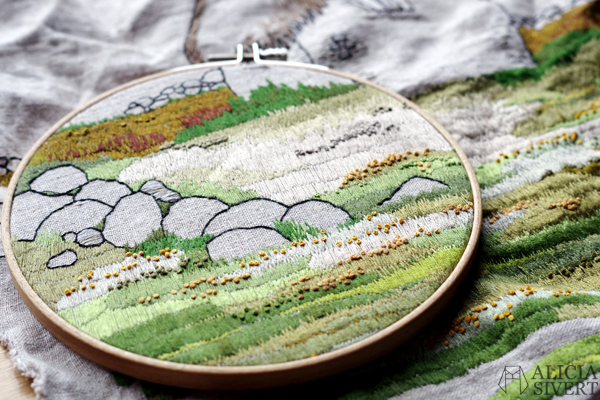 Lambgiftet (WIP) embroidery by Alicia Sivertsson 2016.